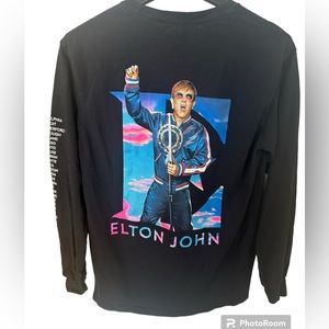 Elton John Farewell Tour Yellow Brick Road Long Sleeve T-Shirt Size M